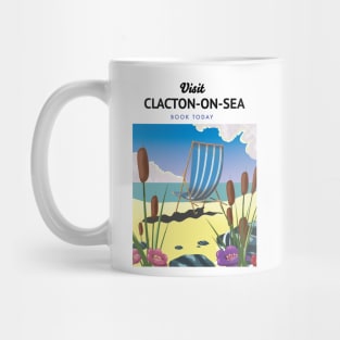 Clacton-on-Sea travel poster. Mug